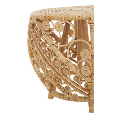 Mataram Natural Rattan Round Side Table