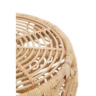 Mataram Natural Rattan Round Side Table