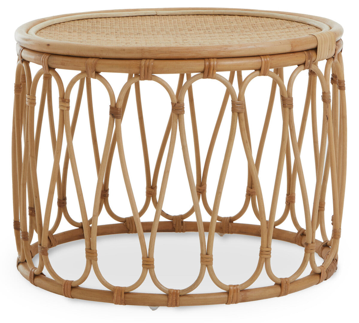 Mataram Natural Rattan Round Side Table