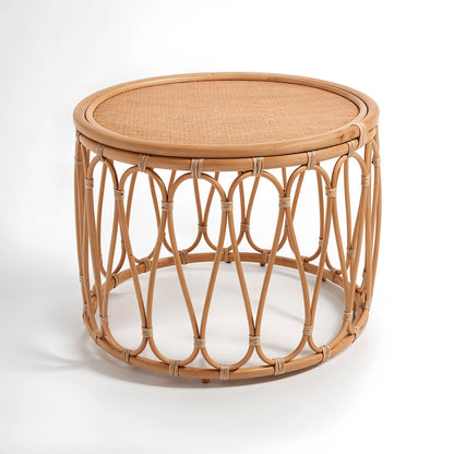 Mataram Natural Rattan Round Side Table