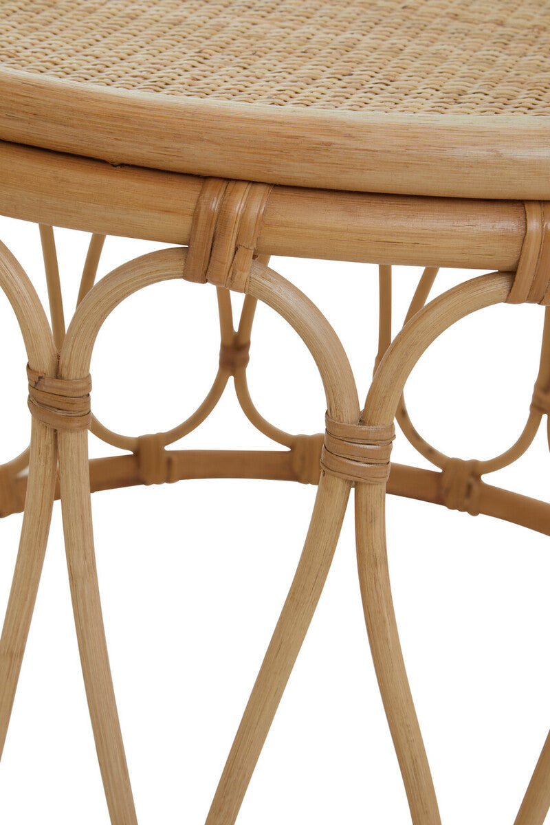 Mataram Natural Rattan Round Side Table