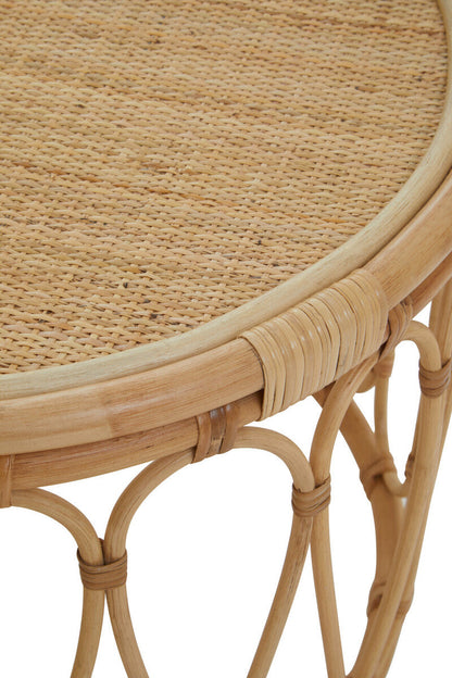 Mataram Natural Rattan Round Side Table
