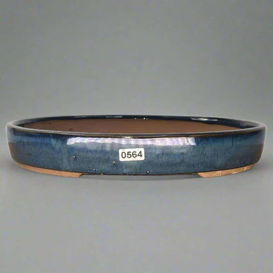 26cm_Glazed_Bonsai_Pot_Oval_26cm_x_19cm_x_4cm_Blue_-_Yorkshire_Bonsai-16110
