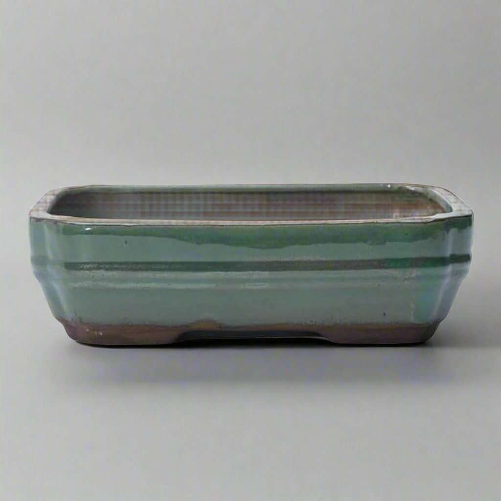 26cm_Glazed_Bonsai_Pot_Oval_26cm_x_20cm_x_6cm_Green_-_Yorkshire_Bonsai-16119