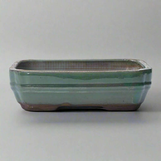 26cm_Glazed_Bonsai_Pot_Oval_26cm_x_20cm_x_6cm_Green_-_Yorkshire_Bonsai-16119