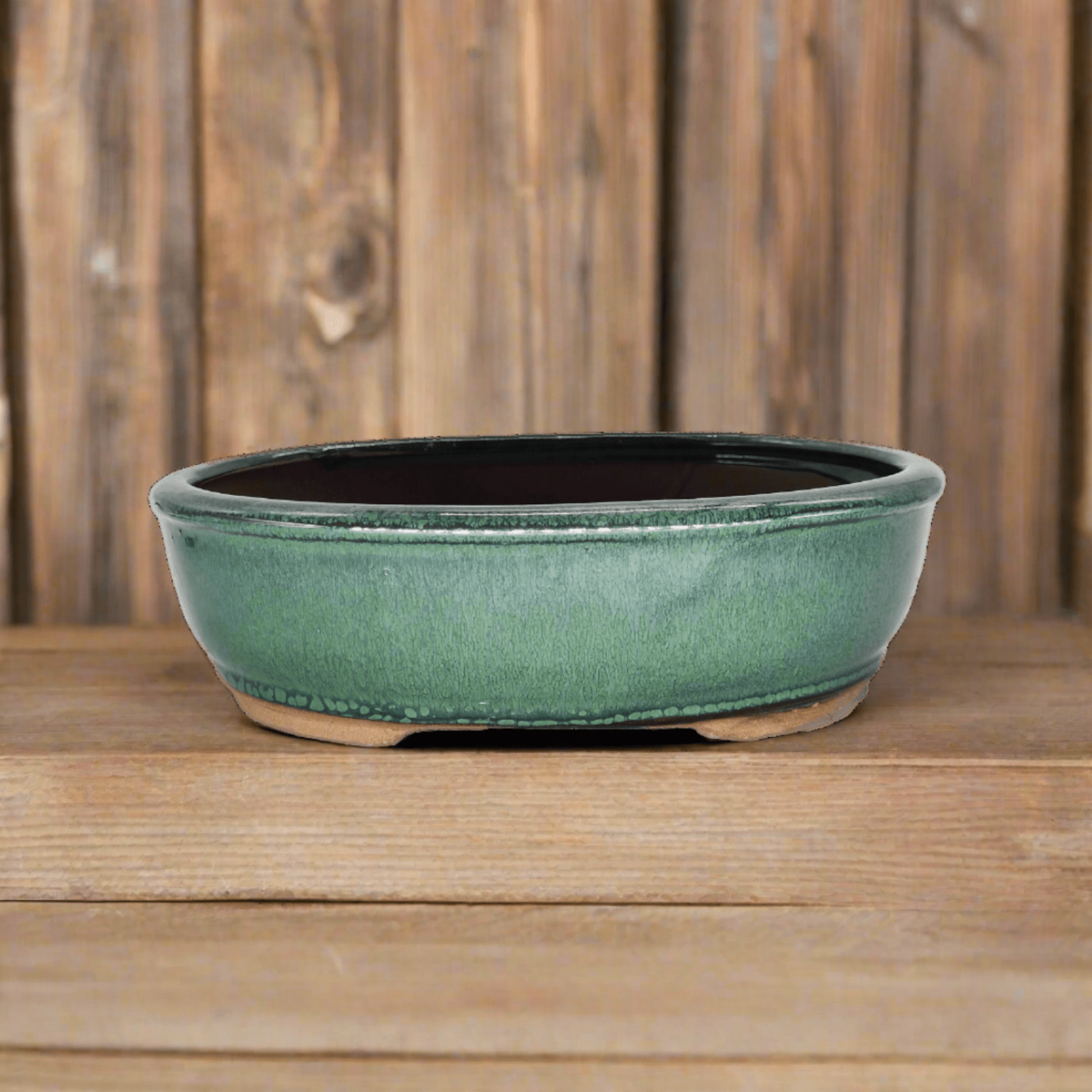 26cm_Glazed_Bonsai_Pot_Oval_26cm_x_20cm_x_8cm_Green_-_Yorkshire_Bonsai-16127