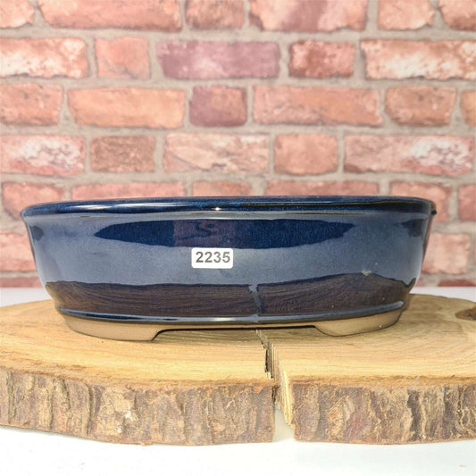 27cm_Glazed_Bonsai_Pot_Oval_27cm_x_21cm_x_8cm_Blue_-_Yorkshire_Bonsai-21073