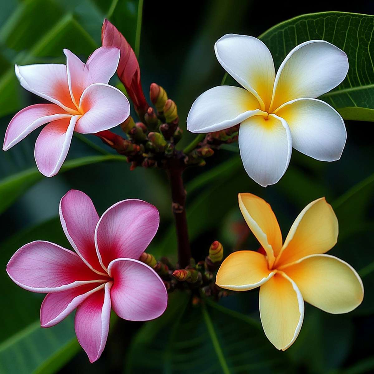 Frangipani Plumeria Rubra Plant - Height 45-55cm