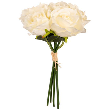 Artificial Cream Roses: Bunch of 6