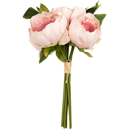 Bunch of 5 light pink artificial peonies