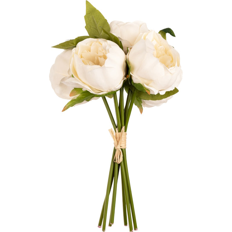 Artificial Ivory Peonies: Bunch of 5