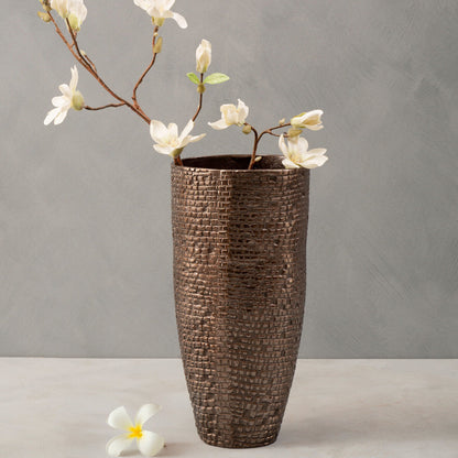 Arya Pewter Finish Large Vase