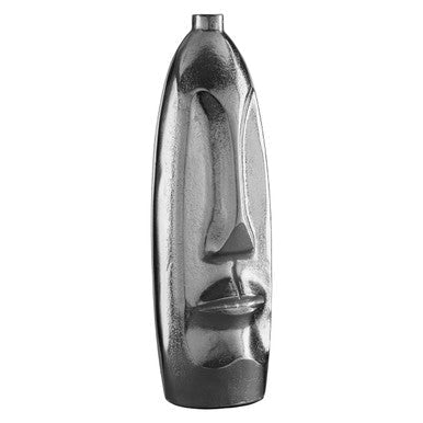 Small Silver Face Tall Vase | Viso