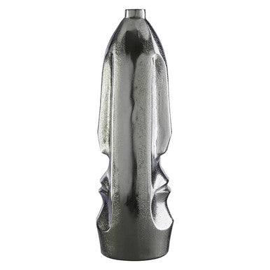 Small Silver Face Tall Vase | Viso