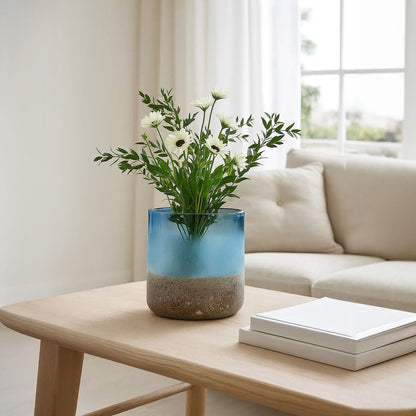 Small Blue Sand Effect Vase | Chiara
