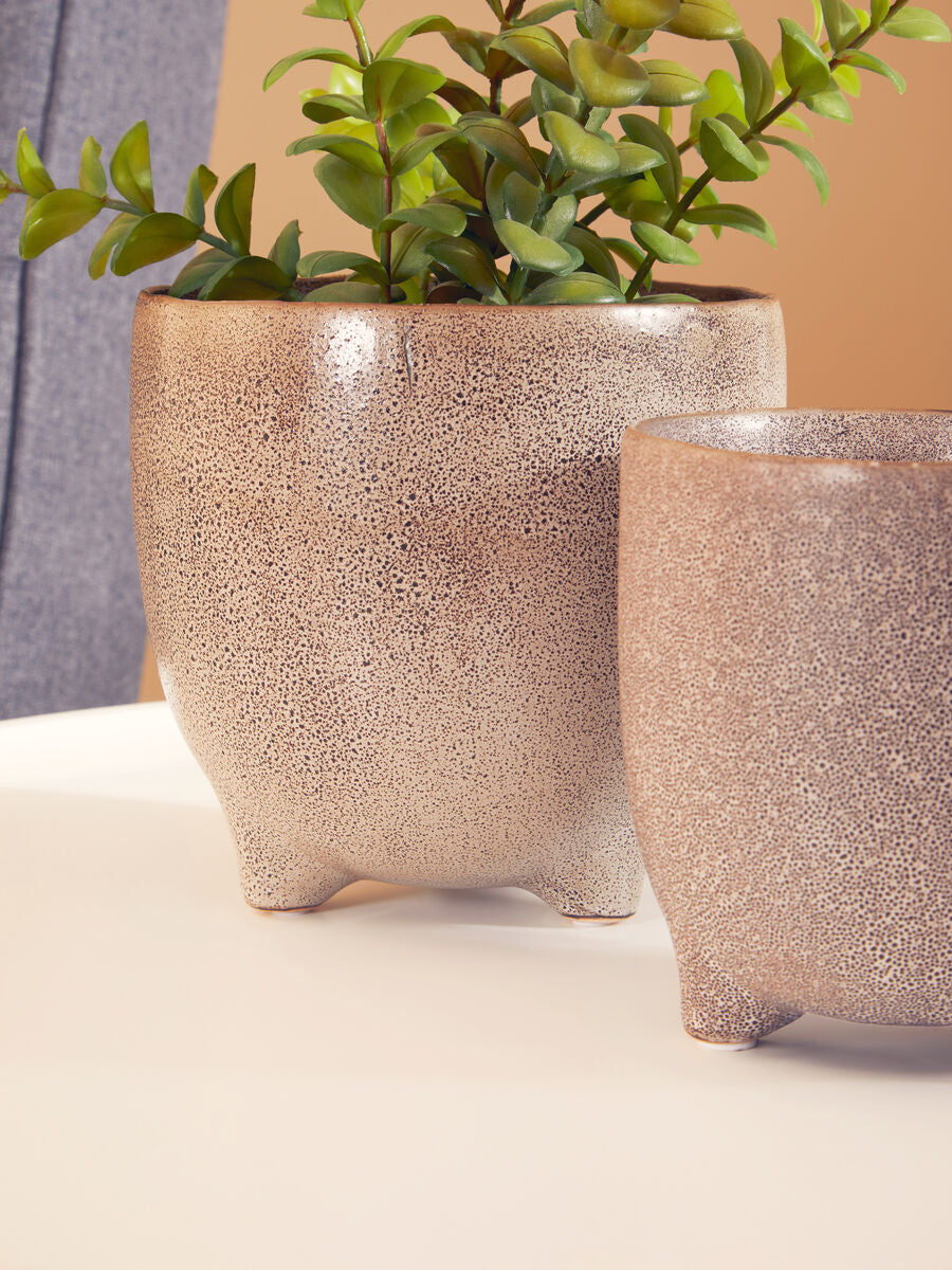 Natural Speckled Small Planter | Calcita