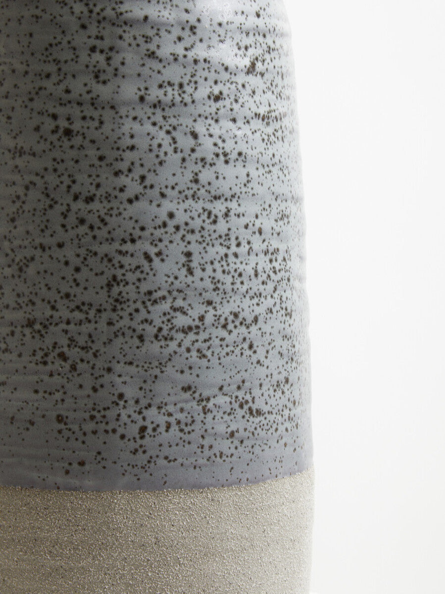 Grey Speckled Bottled Vase | Caldera