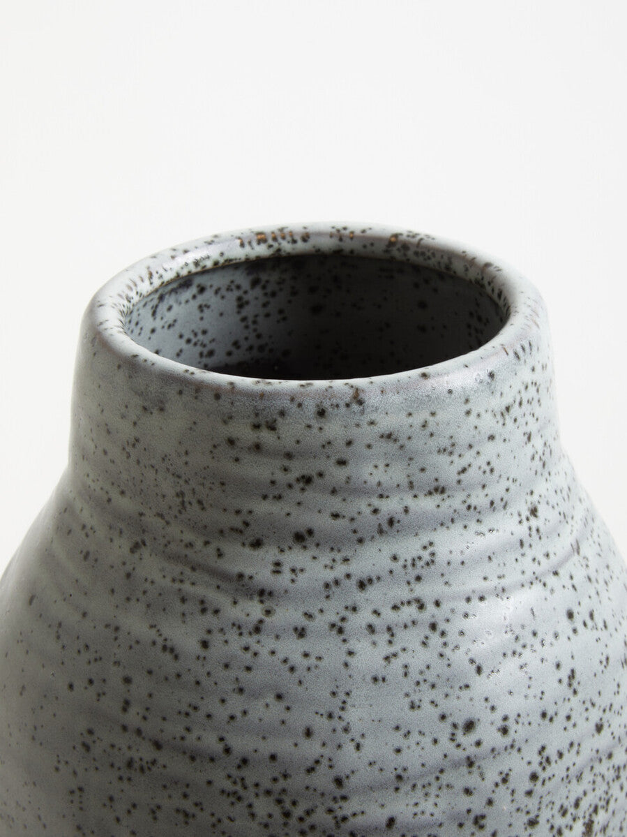 Grey Speckled Bottled Vase | Caldera