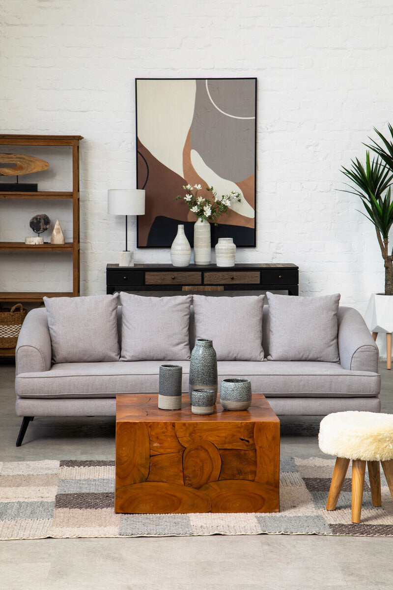 Grey Speckled Bottled Vase | Caldera