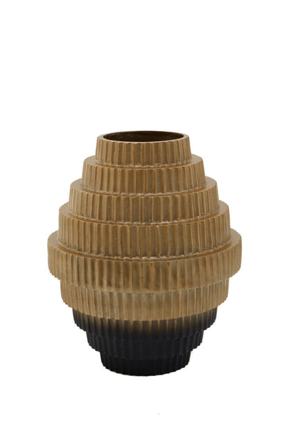 Large Ombre Gold and Black Vase | Deomali