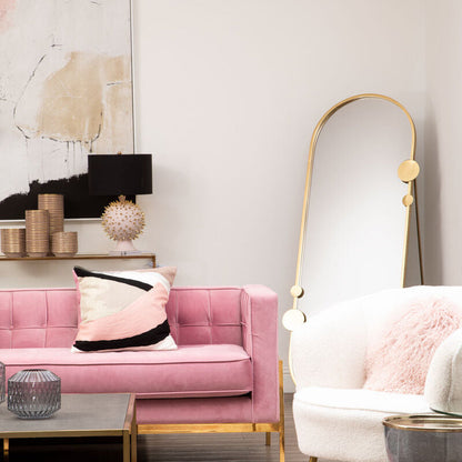 Blush Pink and Gold Small Ceramic Planter | Haldis