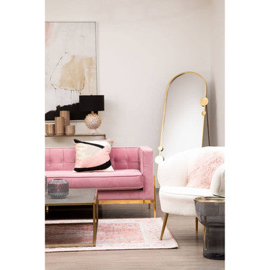 Blush Pink and Gold Large Ceramic Planter | Haldis