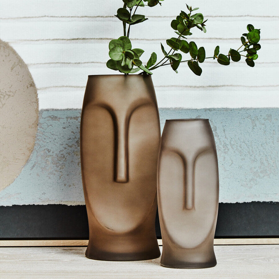 Grey Small Face Design Vase | Viso