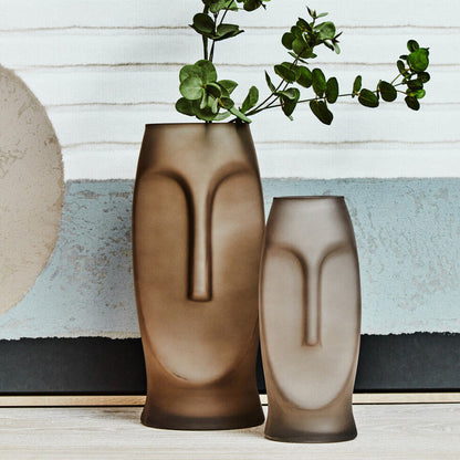 Grey Small Face Design Vase | Viso