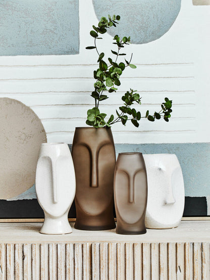 Grey Small Face Design Vase | Viso