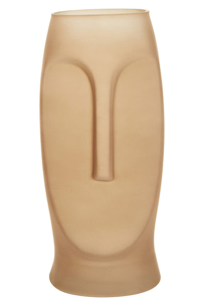 Smoked Grey Large Face Design Vase | Viso