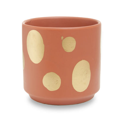 Small Terracotta Gold Spotted Planter | Yuri
