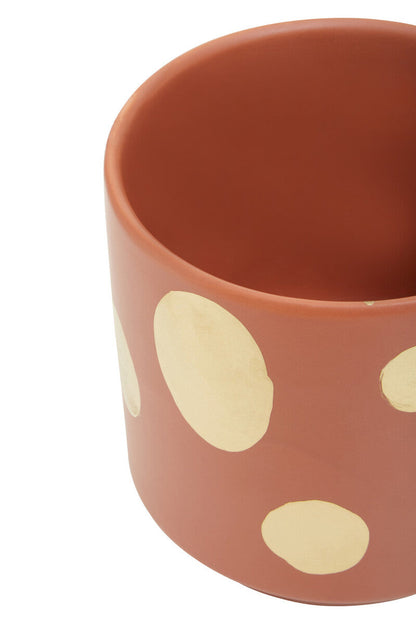Small Terracotta Gold Spotted Planter | Yuri