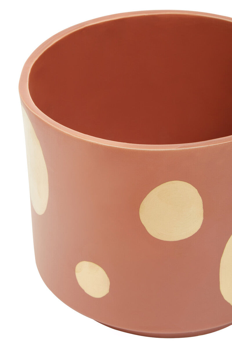 Large Terracotta Gold Spotted Planter | Yuri