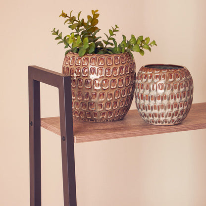 Large Cream Textured Ceramic Planter | Yana