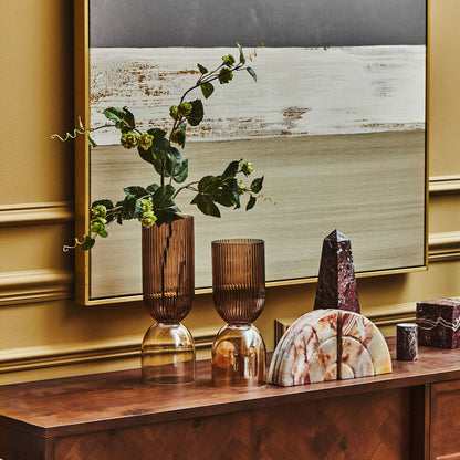 Large Amber and Brown Glass Vase | Esma