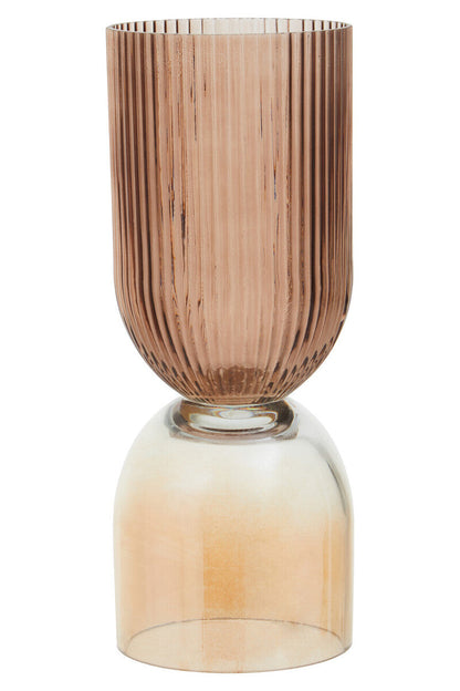 Small Amber and Brown Glass Vase | Esma