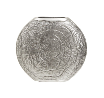 Small Oak Effect Silver Finish Vase | Silva