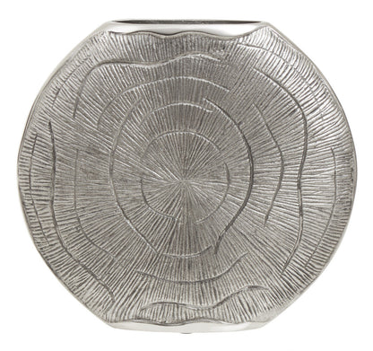 Large Oak Effect Silver Finish Vase | Silva