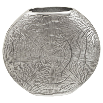 Large Oak Effect Silver Finish Vase | Silva