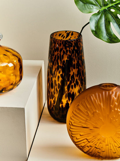 Large Tortoise Shell Effect Vase | Celia