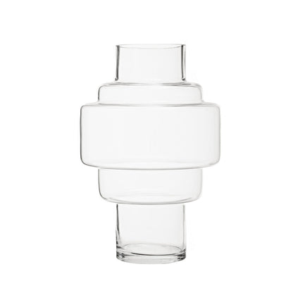 Stacked Design Small Glass Vase | Cayden