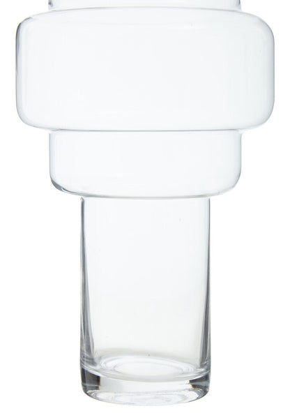 Stacked Design Large Glass Vase | Cayden