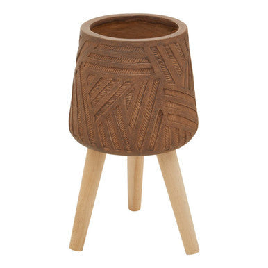 Brown Planter with Angular Legs | Darnell