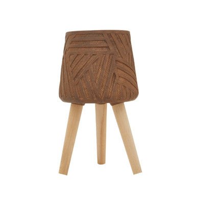 Brown Planter with Angular Legs | Darnell