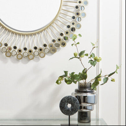 Small Smoked Black and Silver Vase | Cayden
