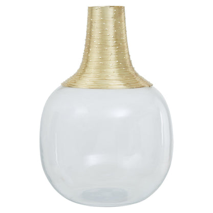 Glass and Gold Large Vase | Glynn