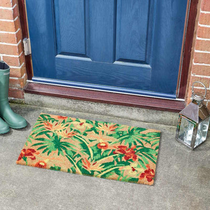 Tropical Outdoor Door Mat at front door