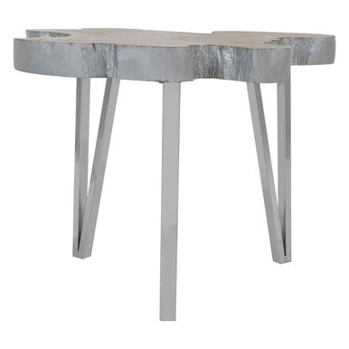 Surak Teak Wood Live Edge Side Table