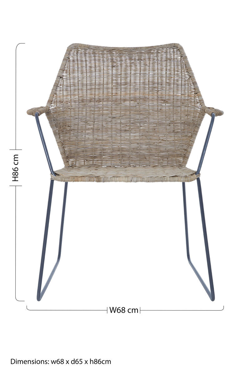 Manado Natural Washed Rattan Chair