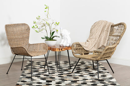 Manado Grey Wash Rattan Curved Chair